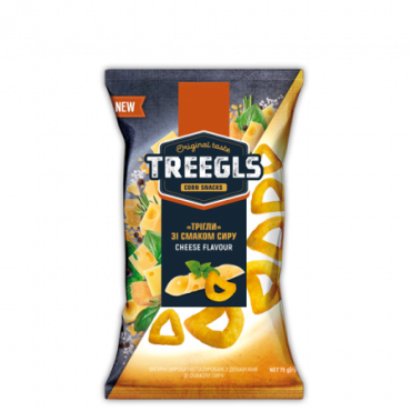 Kukurūziniai traškučiai "Treegls" sūrio skonio 75g (12*24)