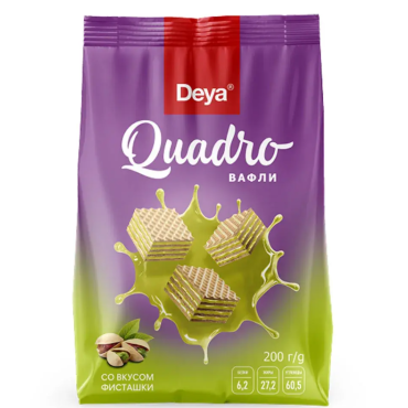 Vafliai "Quadro" pistacijų...